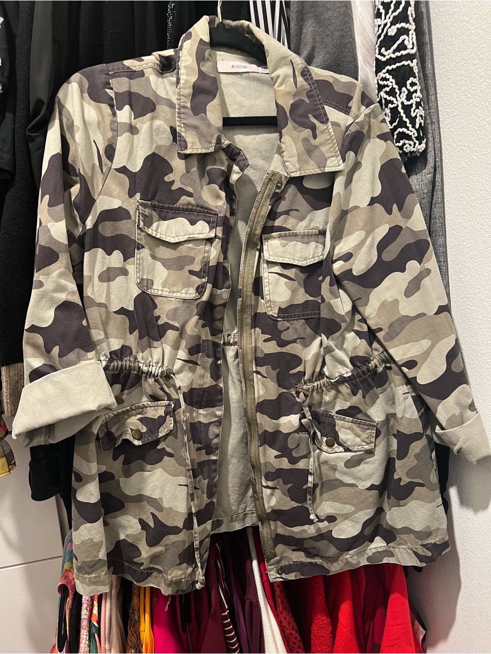 JustFab Olive Green Utility Jacket